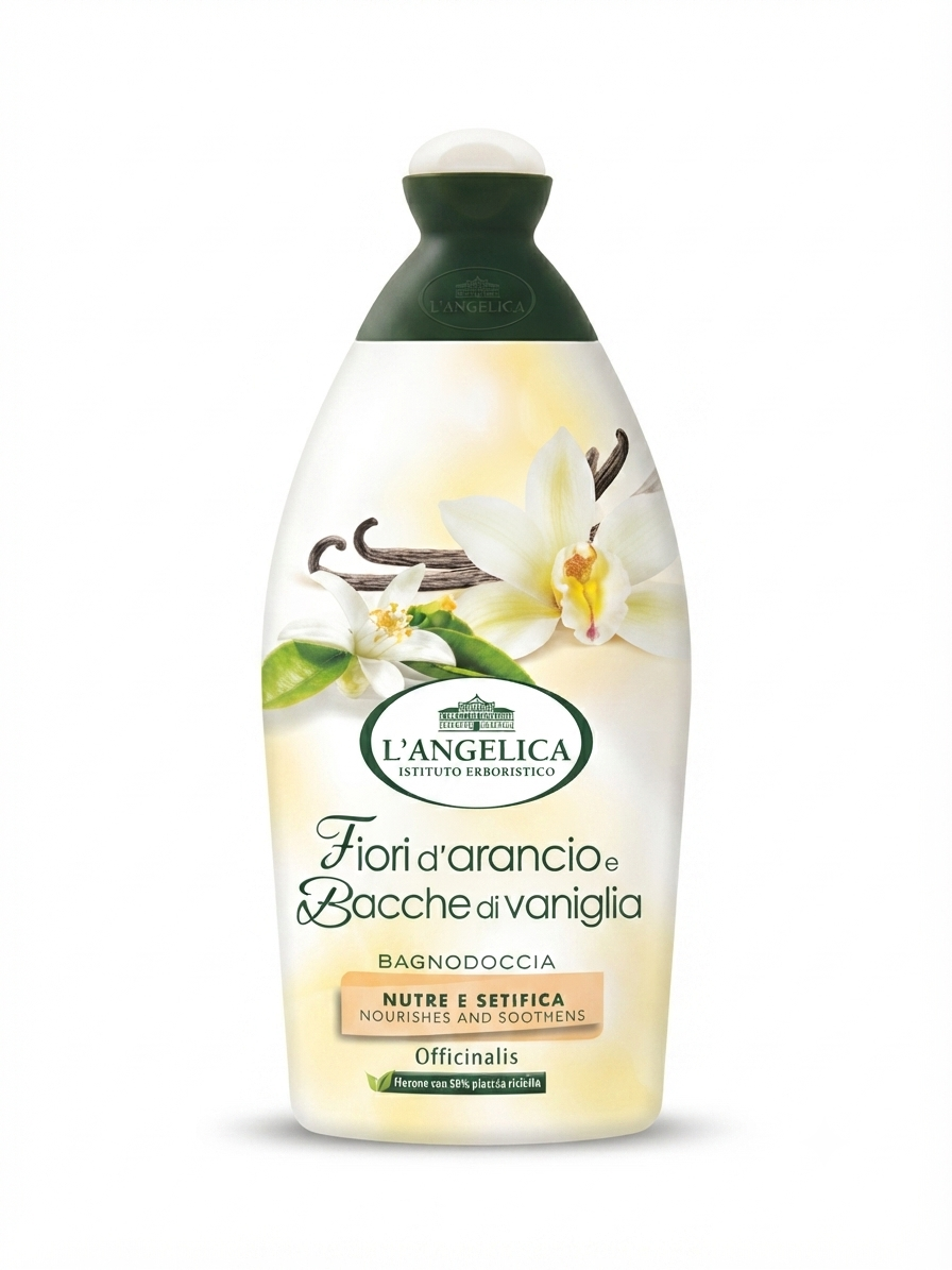 L’ANGELICA-FIORI DI ARANCIA È BACCHE DI VANIGLIA BAGNODOCCIA
