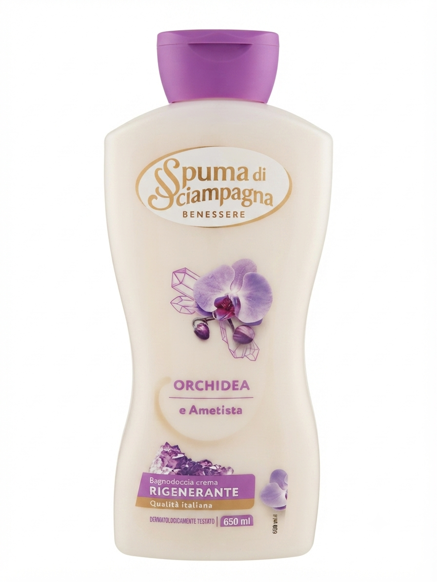 SPUMA DI SCIAMPAGNA-ORCHIDEA E AMETISTA BAGNODOCCIA