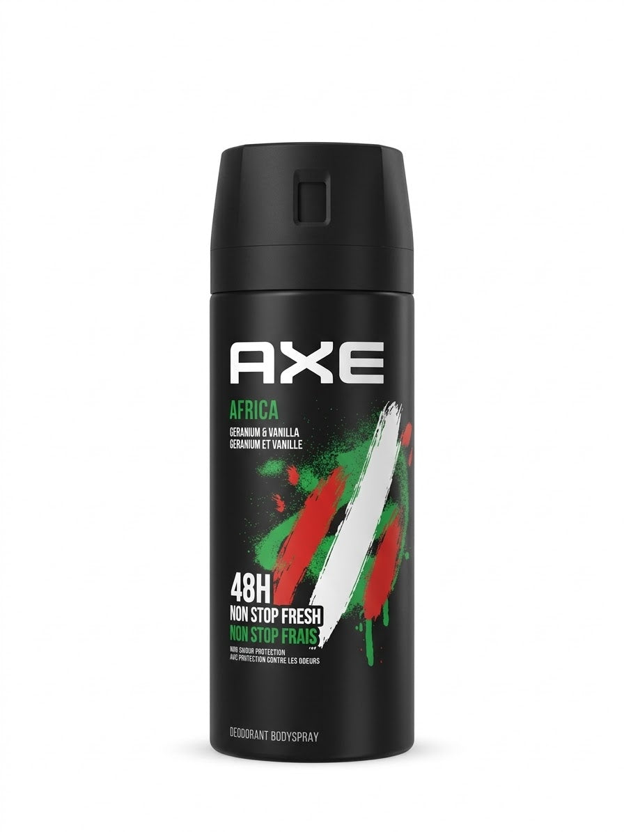 AXE-DEODORANTE SPRAY-AFRICA-GERANIUM È VANILLA