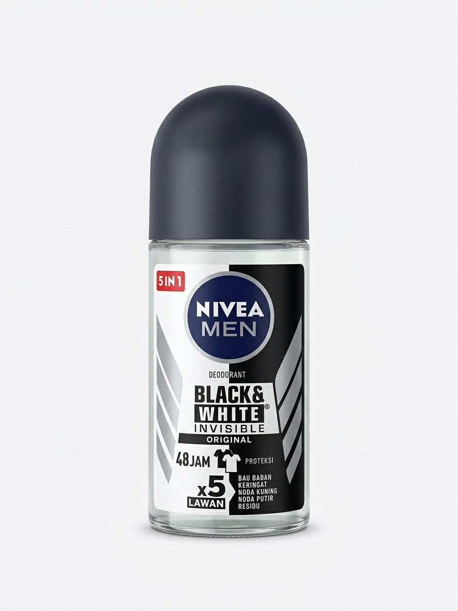NIVEA MAN-DEODORANTE ROLL-ON-BLACK È WHITE